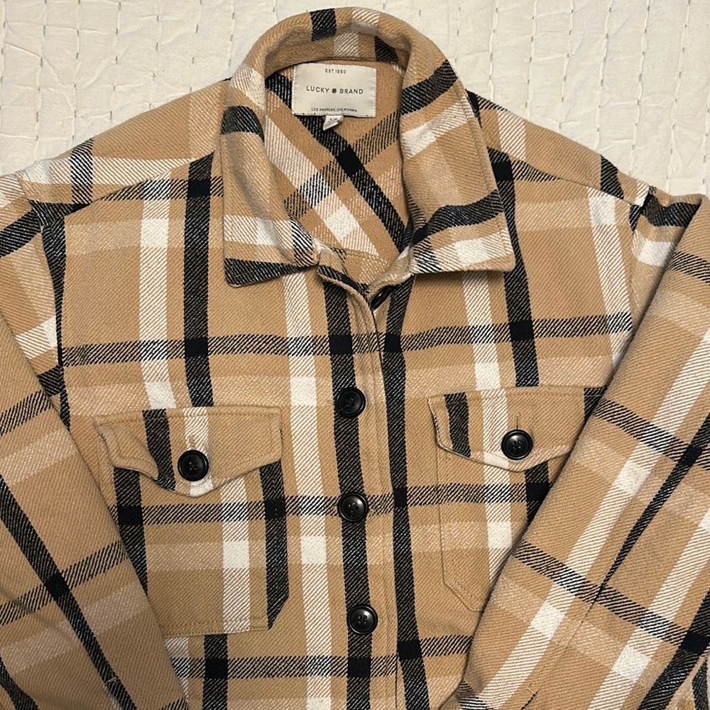 Lucky Brand Tan and Black Utility Jacket